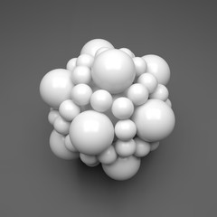 3D Molecule. Vector illustration for Science, Technology, Marketing, Presentation.