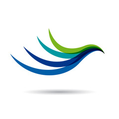 Vector abstract bird in flight