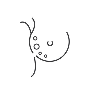 Line icon woman Breast Cancer icon