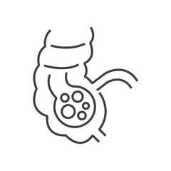 Line icon Colon cancer icon