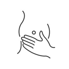 Line icon icon breast cancer check