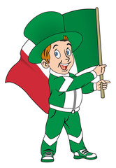 Fan with flag of Italy