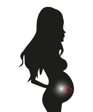 recommend clip art: Pretty pregnant woman