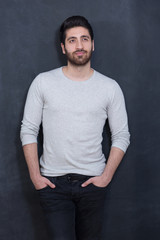 cool Arabic  man with beard portrait