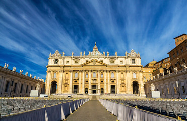 Fototapeta na wymiar The Papal Basilica of St. Peter in the Vatican