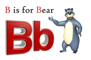 Bear wild animal with alphabate