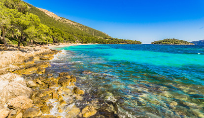 Fototapeta na wymiar Beautiful Beach Formentor Majorca Spain Balearic Islands