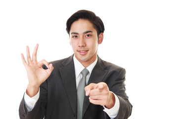 笑顔のビジネスマン