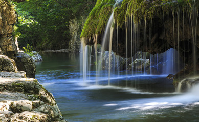 Waterfall landscape in Romania 