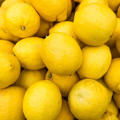 yellow lemons textures backgrounds.  Group of fresh lemons.