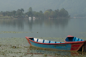 Fototapeta premium Fishing boats on the lake