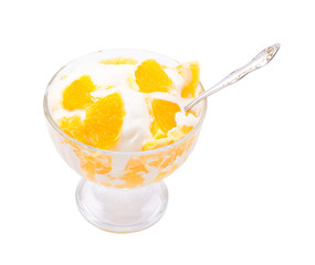 Ice cream from orange on a