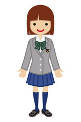 Japanese Female High school student - blazer - 女子高生　ブレザー