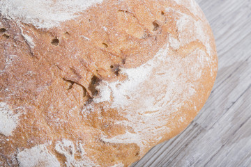 bread on wood background