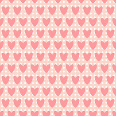 Seamless heart pattern love. Vector illustration