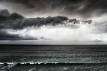 seascape with stormy clouds