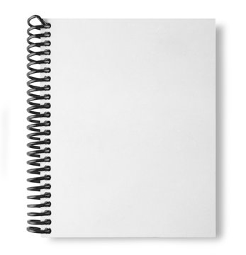 Notebook isolated on white background..
