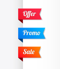 Offer, Promo & Sale Ribbons