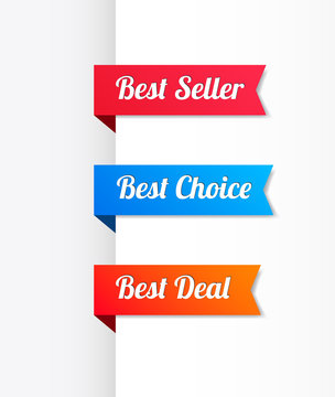 Best Seller, Best Choice & Best Deal Ribbons