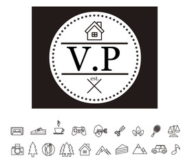 VP Initial Logo for your startup venture