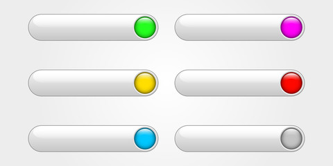 Set of web buttons