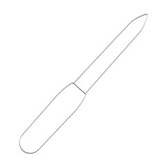 2d cartoon illustration of nail file