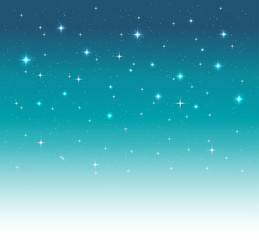 night sky background with shimmering light and stars. vector