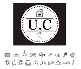 UC Initial Logo for your startup venture