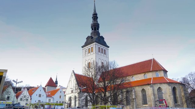 The Niguliste church in Tallin Estonia. It is a medieval former church in Tallinn Estonia. It was dedicated to Saint Nicholas the patron of the fishermen and sailors.