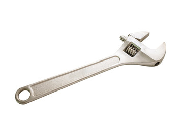 wrench isolated on white, close-up
