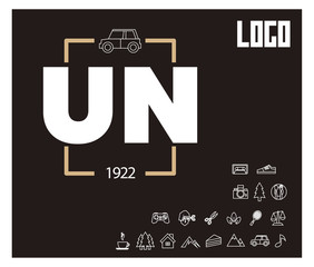 UN Initial Logo for your startup venture
