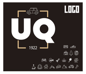 UQ Initial Logo for your startup venture
