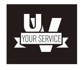 UV Initial Logo for your startup venture