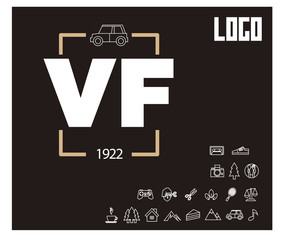 VF Initial Logo for your startup venture