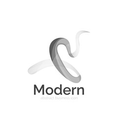 Obraz premium Vector ribbon logo