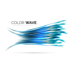 Glossy wave isolated on white background 