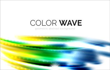 Blurred vector wave design elements