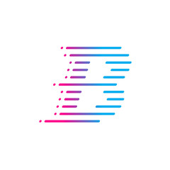 Abstract letter B logo,fast speed, moving,delivery,Digital
