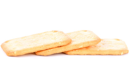 Biscuits on white background