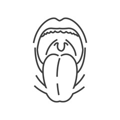 Tonsillitis, Medical Doctors Otolaryngology icon, line icon Styl