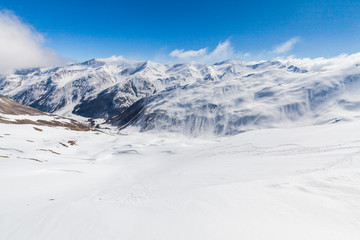 Fototapeta na wymiar Ski resort Les Orres, Hautes-Alpes, France