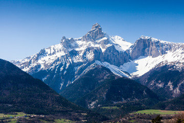 Between the cities Gap and Grenoble, France