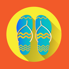 Flip Flops Icon Summer Slippers Foot Wear