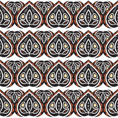 abstract leaves ornament seamless pattern