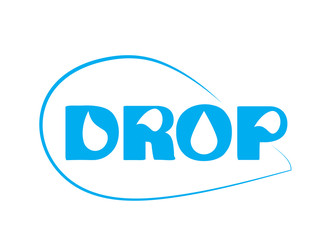 Vector stylized sign with the image of a drop of drops