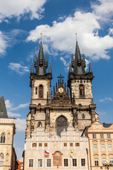 Fototapeta na wymiar View of the city of Prague in Czech Republic