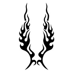 Tattoo tribal vector. Black tribal flames for tattoo or another design.
