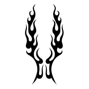 Tattoo tribal vector. Black tribal flames for tattoo or another design.