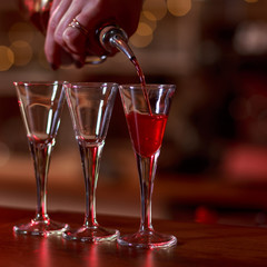 Soft drink being poured