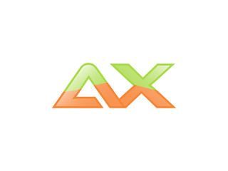 Green Orange shiny AX letters